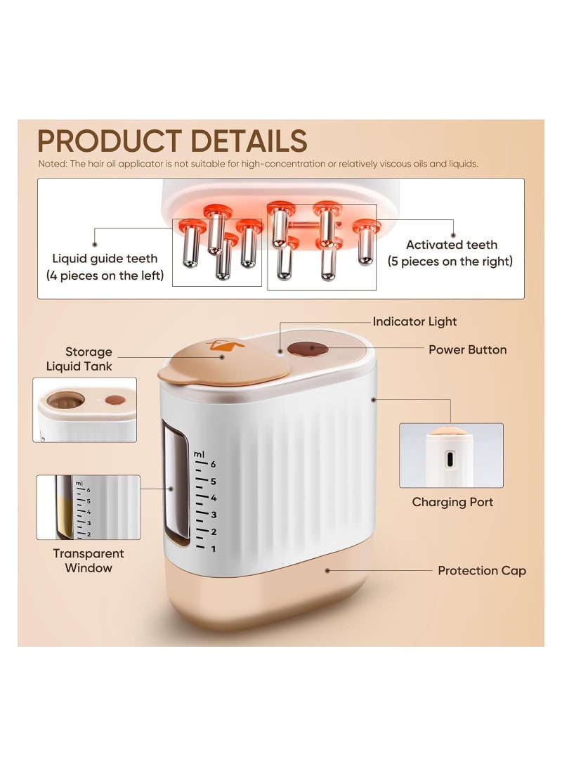 general 2 in 1 Hair Oiling Applicatoru0026Scalp Oil Applicator,Electric Hair Oil Applicator for Hair Growth,Oil Massager for Scalp,Oil Dispenser for Hair - Image 5