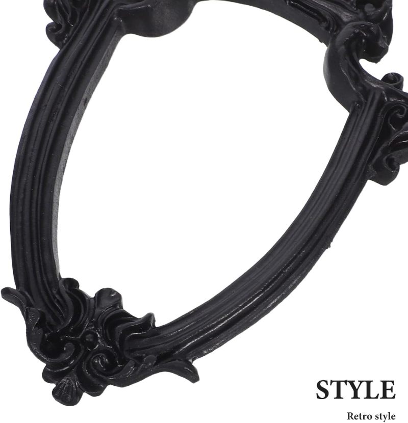 Mini Picture Frames: 4 Black Resin Vintage-Inspired Frames - Durable Classic Design, Easy DIY Wall Decor for Home DIYers, Renters And Desktop, Shelf, Wall Display - Image 3