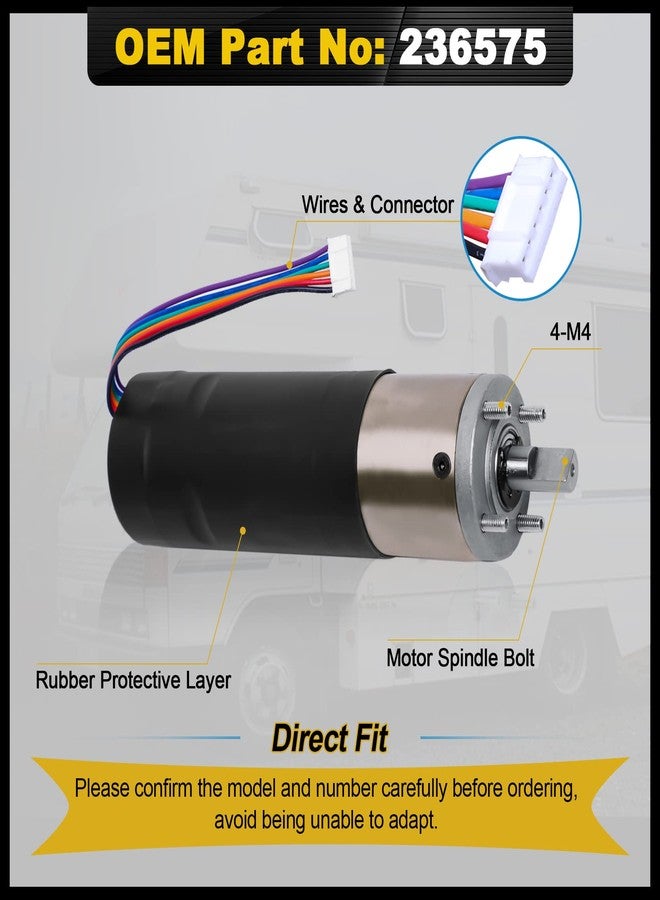 FHRHRY 236575, Rv In-Wall Slide-Out Motor Compatible With Lippert Schwintek Slide System, Ig-42 10Mm Assembly, For Travel Trailer And Camper | 300:1 High Torque Gear Ratio, 12V - Image 5