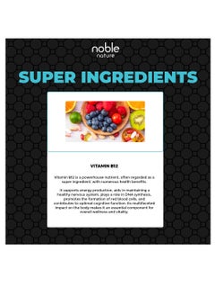 noble nature Vitamin B12 1000 mcg, Dietary Supplement For Energy Metabolism Support 120 Tablets, 120 Days Supply  - Image 4