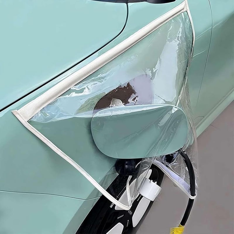 White Waterproof Cover for Electric Vehicle Charging Gun and Plug 1 Piece - Image 1