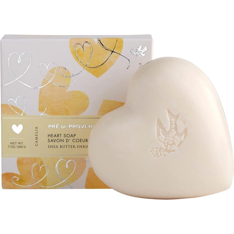 Pre de Provence Heart Shaped Gift Soap 200 Gram Camelia 6282 - Image 3
