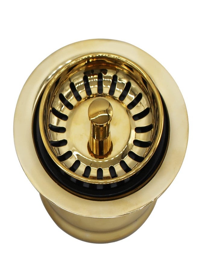 ويست براس شفة تصريف نفايات حوض المطبخ ومصفاة السلة من Westbrass D2089SEV-01 مقاس 3-1/2 بوصة، مصنوعة من النحاس المصقول - Image 5