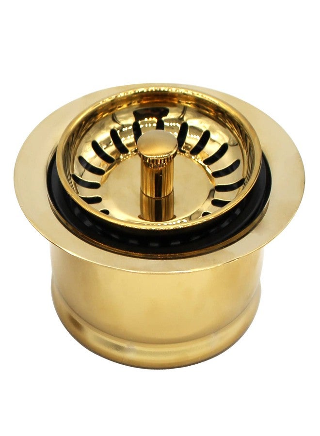 ويست براس شفة تصريف نفايات حوض المطبخ ومصفاة السلة من Westbrass D2089SEV-01 مقاس 3-1/2 بوصة، مصنوعة من النحاس المصقول - Image 1