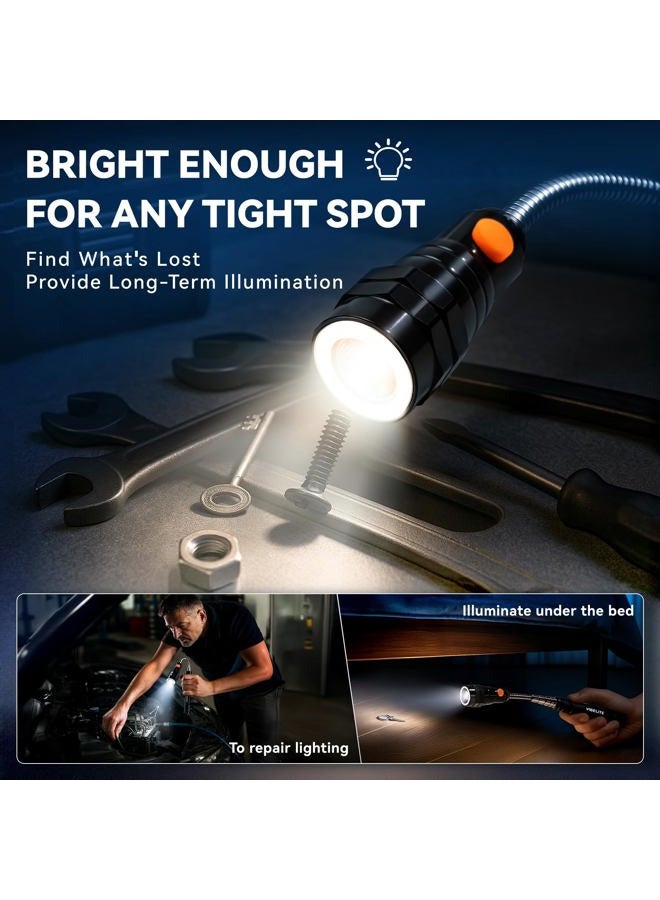 VIBELITE Extendable Magnetic Flashlight with Telescoping Magnet Pickup Tool-Cool Gadget Gifts for Men, Women, Him, Teen Boys, Husband, Dad, Father, Mechanic, Birthday Gifts for Men, Black - Image 5