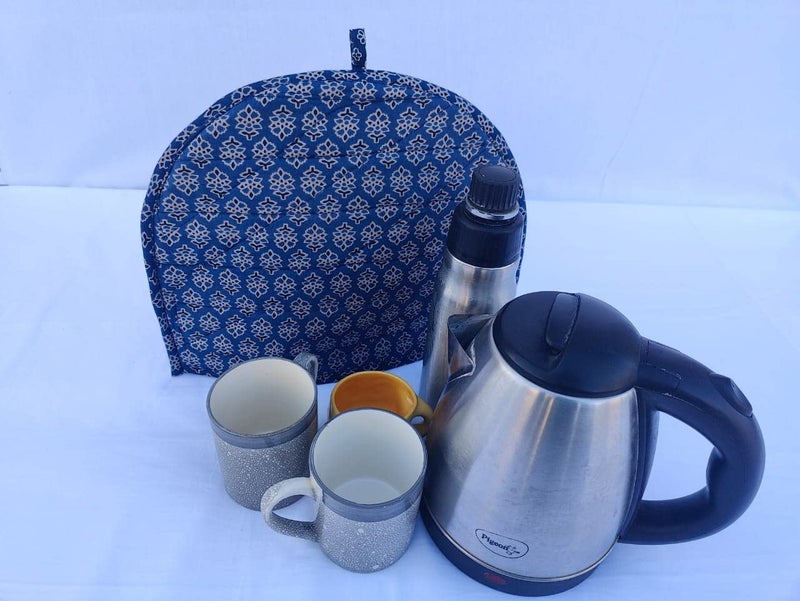 Malan Bai Mandala Tea Cozy Cover Hand Block Winter Tea Cozy Cotton Tea Kettle Warmer Pot Cover Hot Coffee Cover Handamde Kitchen Décor Brand: Malan Bai - Image 4