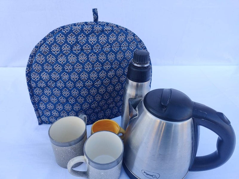 Malan Bai Mandala Tea Cozy Cover Hand Block Winter Tea Cozy Cotton Tea Kettle Warmer Pot Cover Hot Coffee Cover Handamde Kitchen Décor Brand: Malan Bai - Image 2