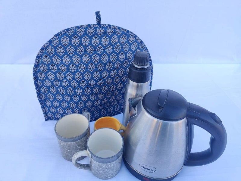 Malan Bai Mandala Tea Cozy Cover Hand Block Winter Tea Cozy Cotton Tea Kettle Warmer Pot Cover Hot Coffee Cover Handamde Kitchen Décor Brand: Malan Bai - Image 1