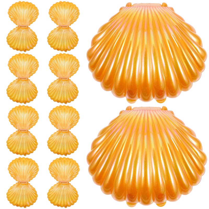 20 Pcs Shell Shape Candy Storage Box Pearlescent Box for Party Favors Wedding Candy Box Jewelry Organizer Birthday Candy Box Decorative Box for Party - Image 4