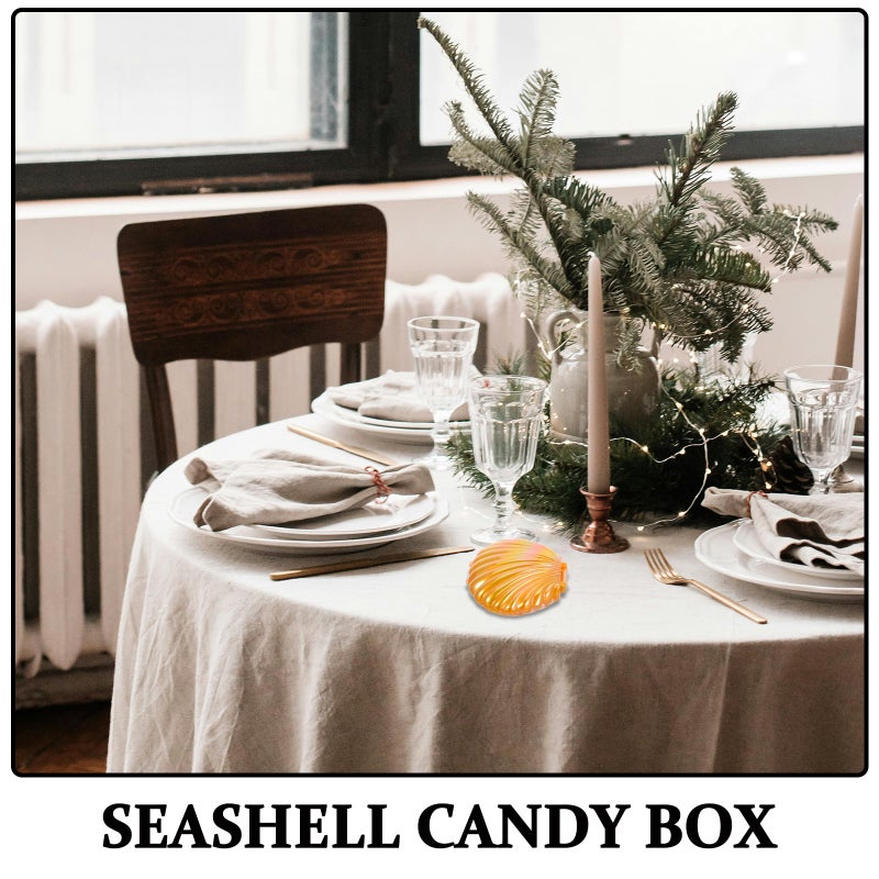 20 Pcs Shell Shape Candy Storage Box Pearlescent Box for Party Favors Wedding Candy Box Jewelry Organizer Birthday Candy Box Decorative Box for Party - Image 2