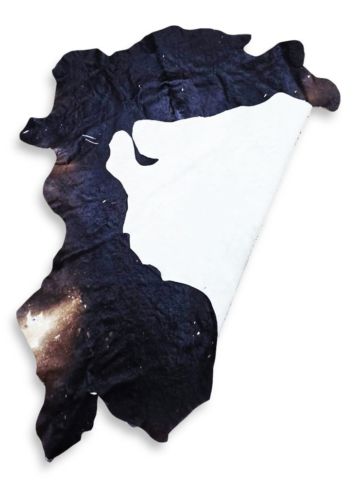 Natural Cowhide Carpet , Luxurious and elegant , ideal for use in living rooms, dining rooms, reception , and offices , a distinctive decorative piece made of natural calfskin with a non-slip backing - lightweight and adds a unique touch to any space