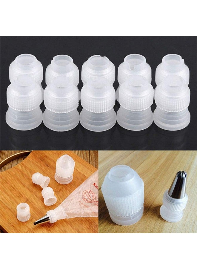 Aysekone 24 Pack Plastic Standard Couplers Adaptors Cake Decorating Icing Piping Nozzle Bag Cake Flower Pastry Decoration Tool - Image 1
