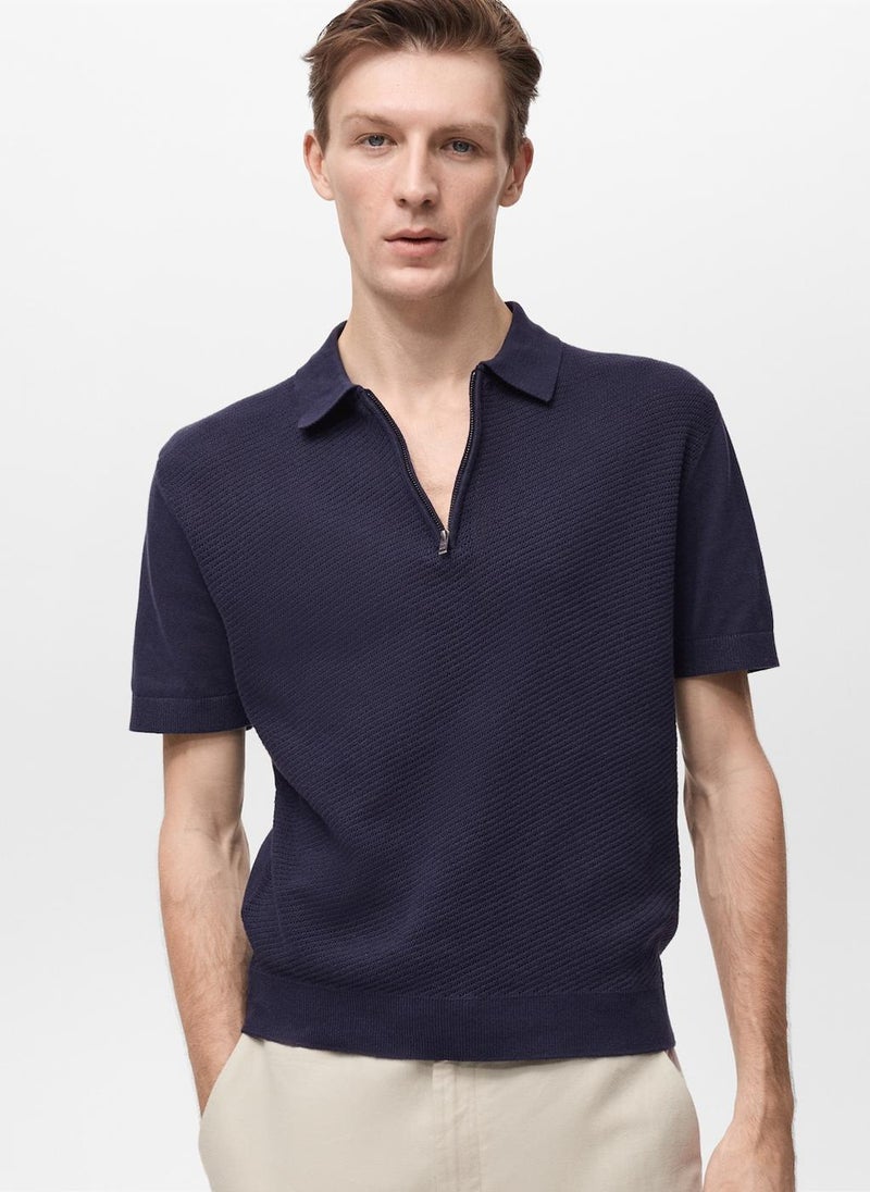 Mango Man - Zip Neck Polo - Image 1