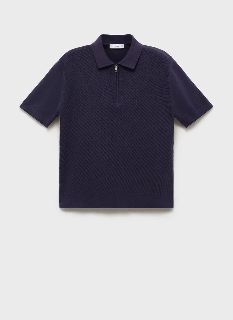 Mango Man - Zip Neck Polo - Image 1