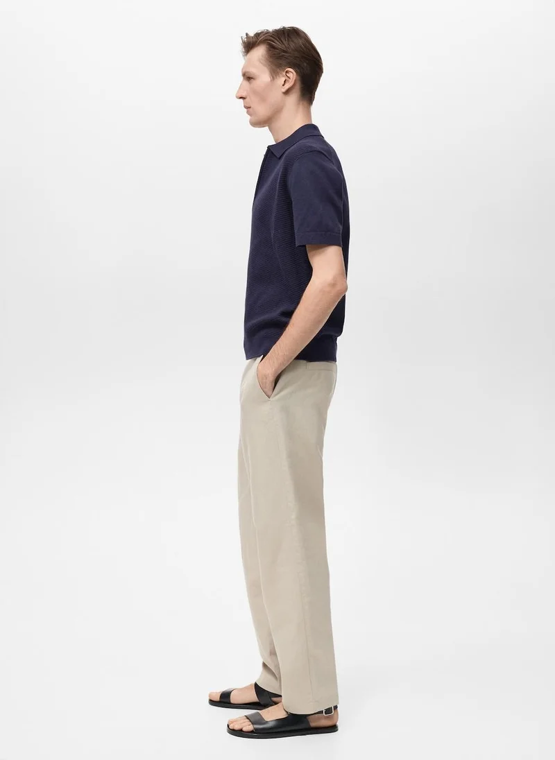 مانجو مان Zip Neck Polo