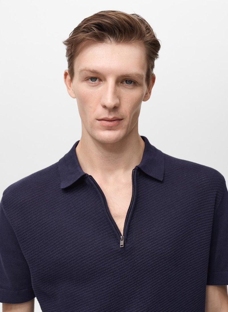 Mango Man - Zip Neck Polo - Image 1