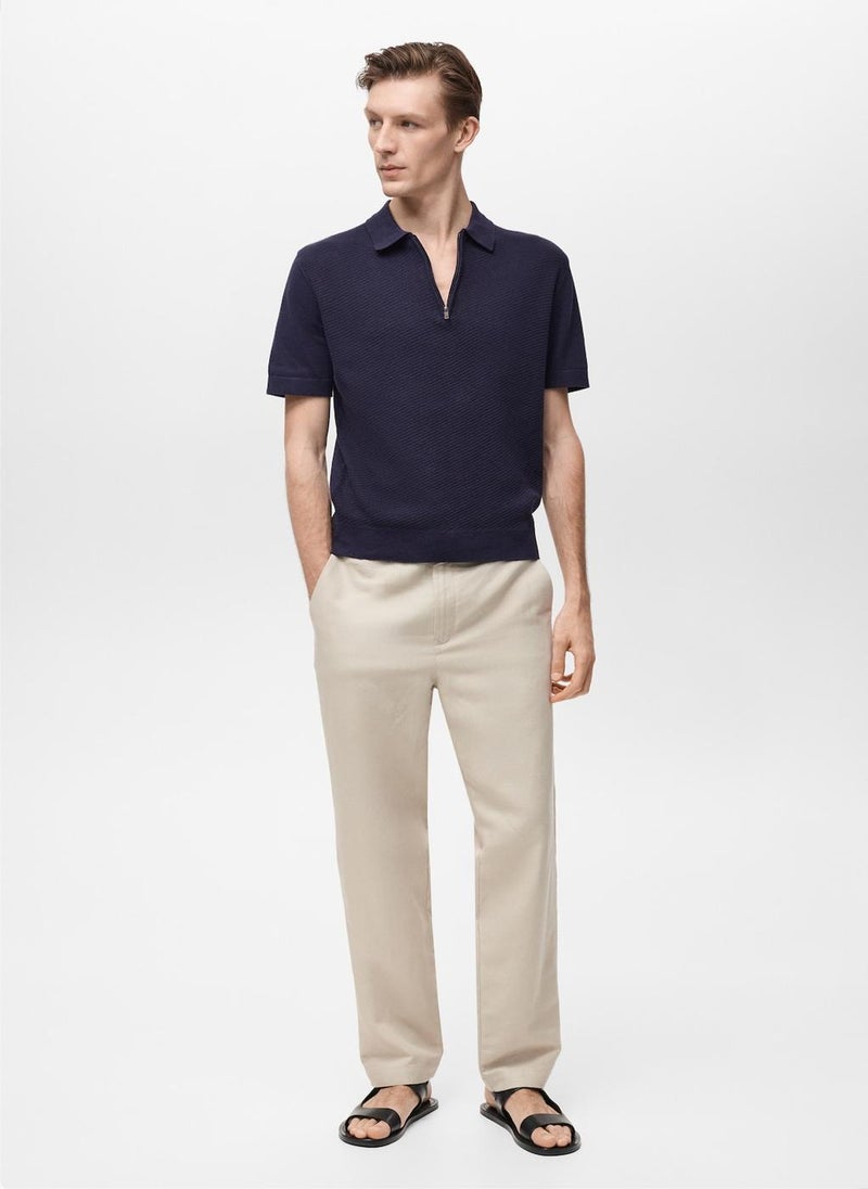 Mango Man - Zip Neck Polo - Image 1