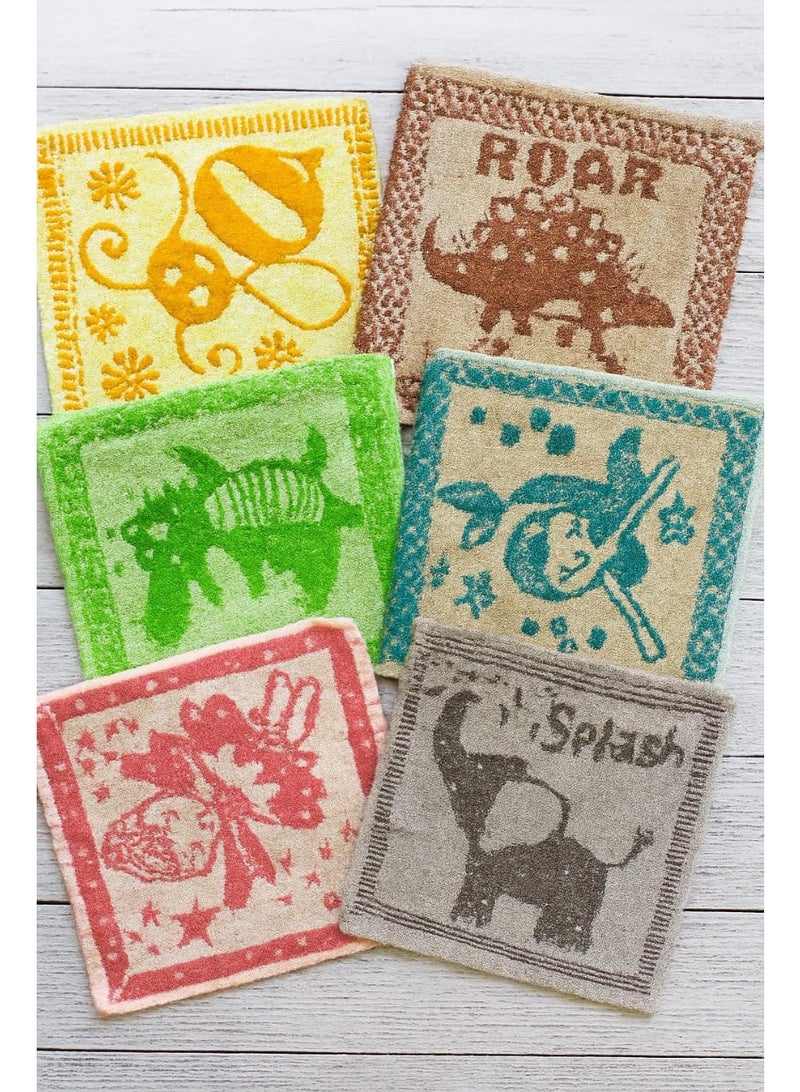 toãlla A set of 12 baby face towels, 100% cotton, 30*30 cm, in various shapes and colors. - Image 1