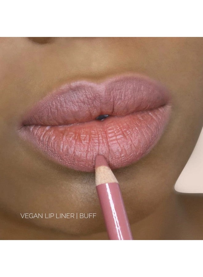 FITGLOW Beauty Natural Lip Liner Pencil With Blending Brush ; Vegan Woman Owned Clean Beauty (Buff) - Image 4