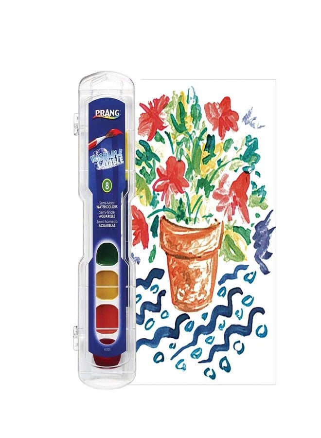 مجموعة ألوان مائية قابلة للغسل من برانج، 8 ألوان