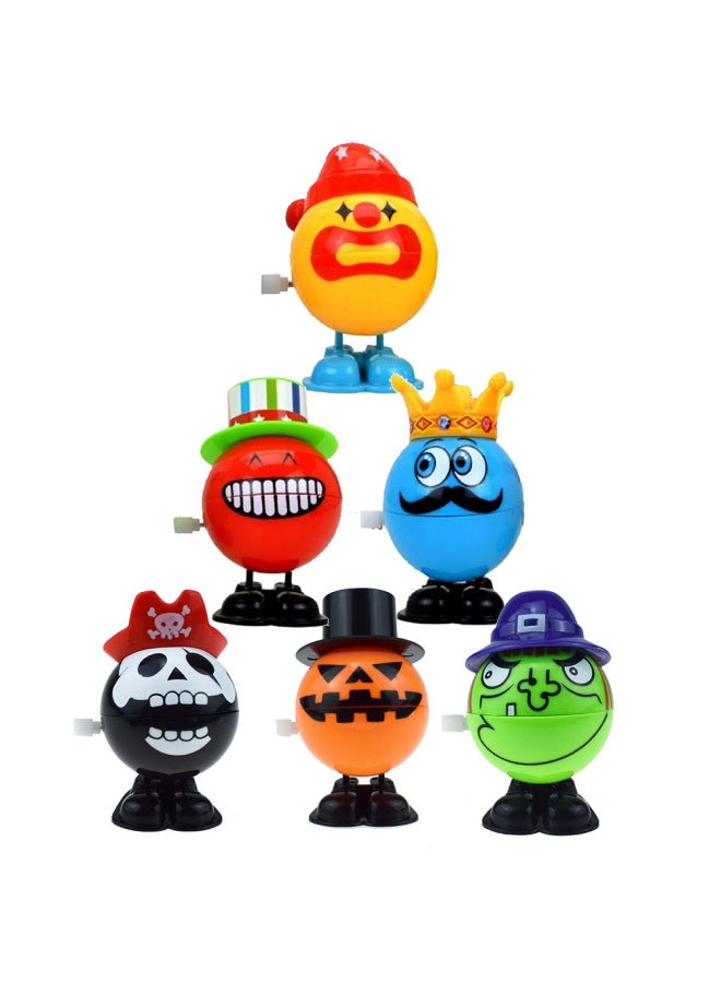 Loquat Wind-Up Toy Gift Set Jumping Walking Pirate Head Witch Skeleton Children's Day Gifts Plastic Funny Prank Toys For Kids-Color:6B  Coil Suit - Image 1