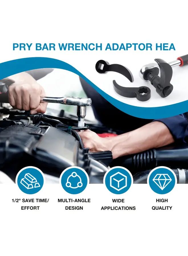 3 Pcs 1 2 Inch And 3 8 Inch Pry Bar Wrench Adapter Ratchet Attachment For Half Shaft Removal Car Repair Tools - Image 5