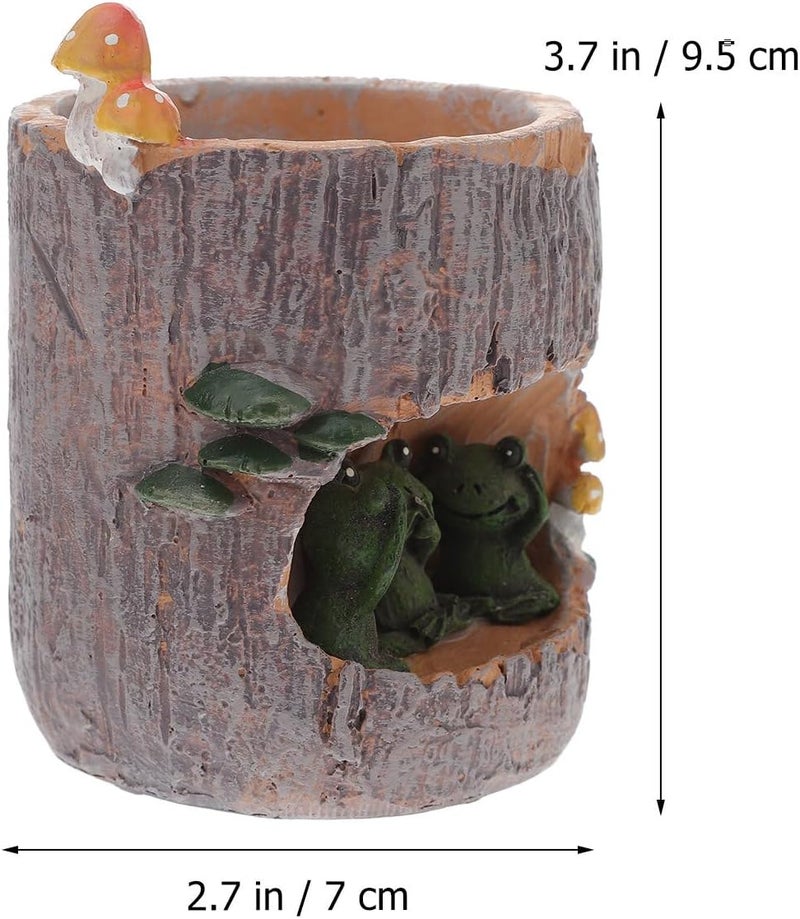 Tinksky وعاء نباتات السدوم الأخضر اللطيف على شكل ضفدع مزهر من تينكسي - Image 2
