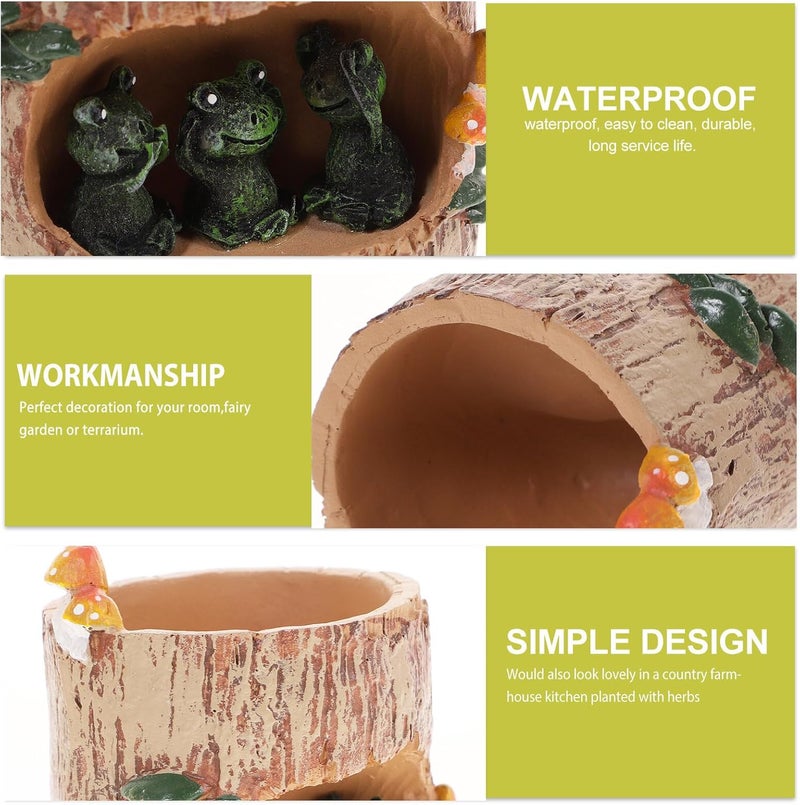 Tinksky وعاء نباتات السدوم الأخضر اللطيف على شكل ضفدع مزهر من تينكسي - Image 4