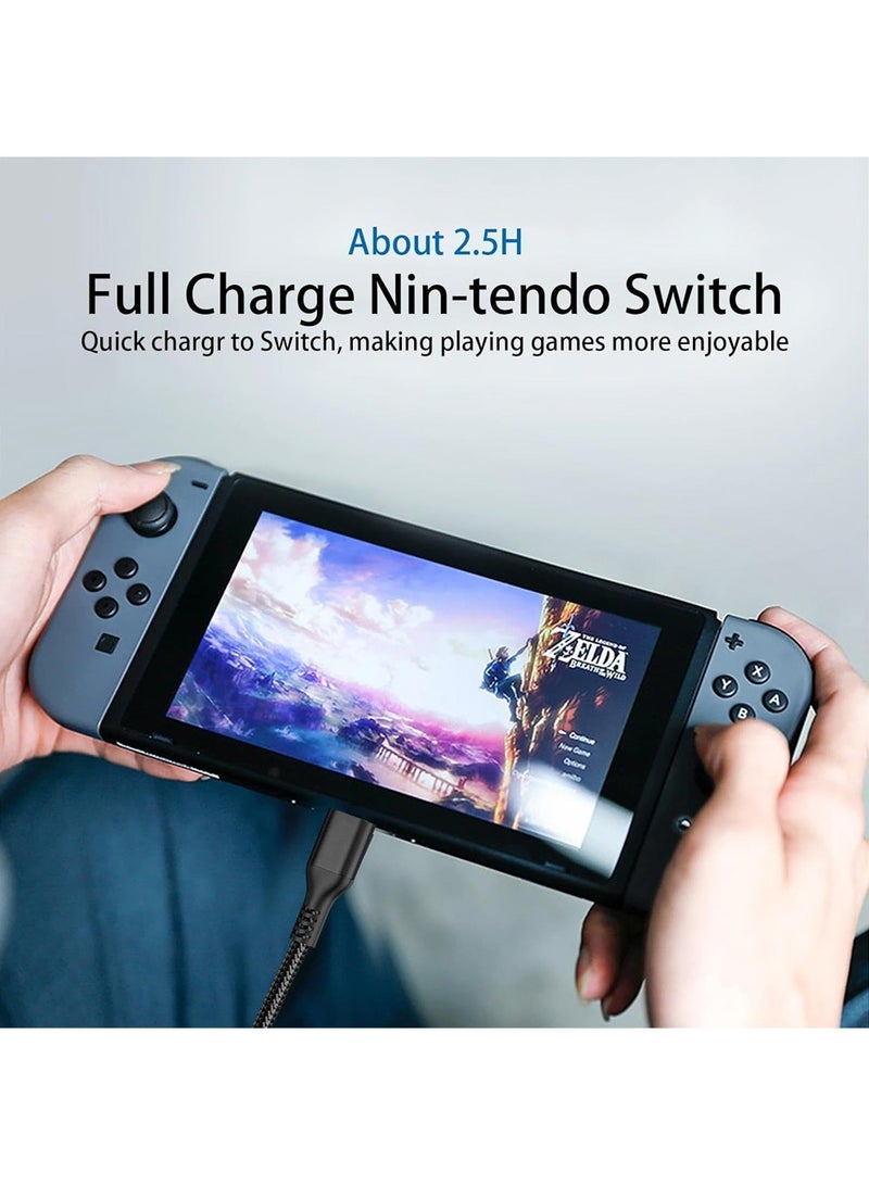 X-level USB-C to USB-C Cable 60W 10FT 2Pack, USB C Cable 3.0, Long Fast Charging Type C Cord for Samsung Galaxy S25Ultra/S24Ultra/S23/S22/S21,iPhone 16 Series,Apple iPad Mini 6/Pro/Air 4, Moto razr+, Google Pixel 7a, Switch, Black - Image 4