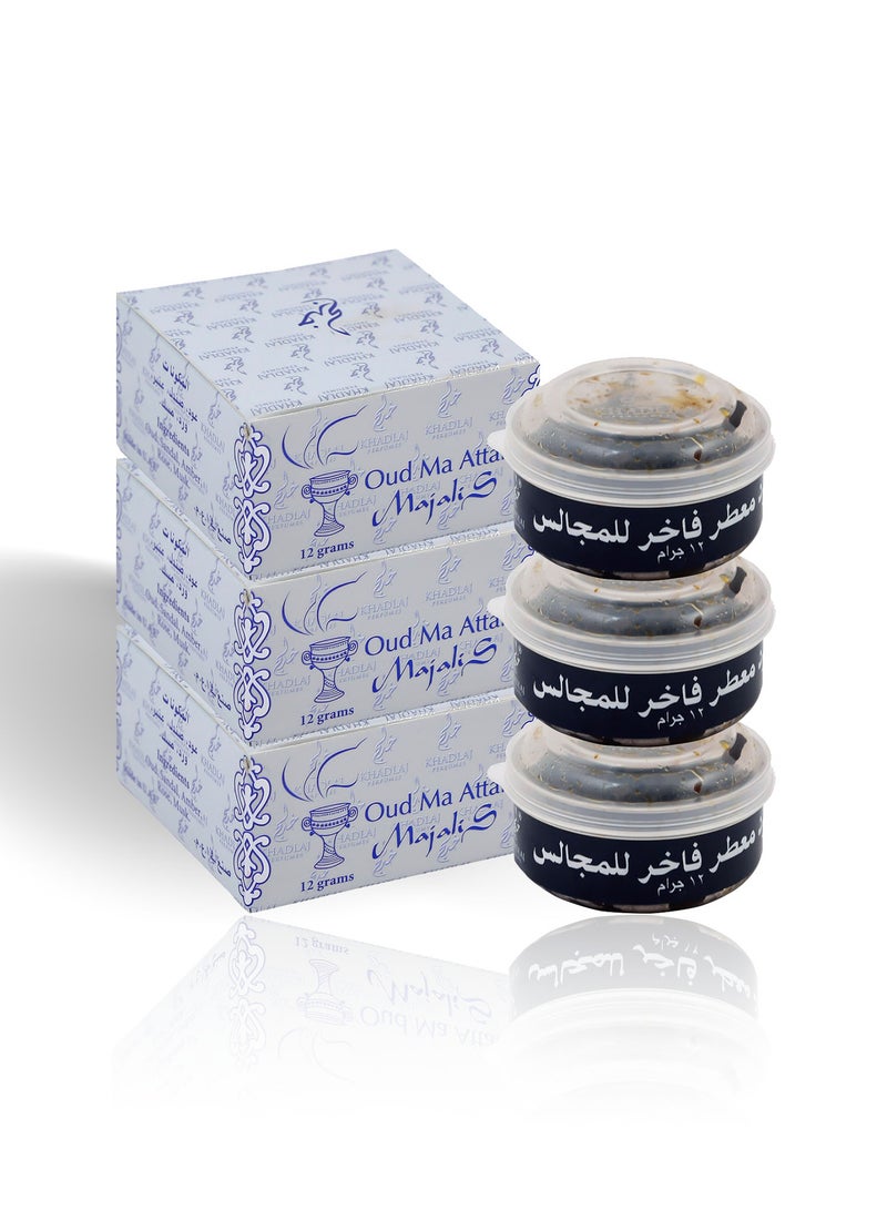 خدلج عود ما عطار مجالس 12 جرام × 3 (3 في 1 علبة) - Image 4