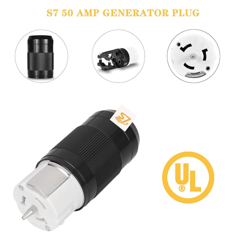 S7 50 Amp Generator Plug,50 Amp Generator Connector (Female),125 Volt//250 Volt,CS6364 - Image 2