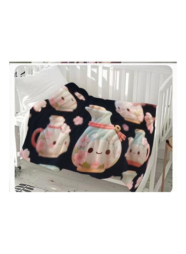 عام بطانية رقيقة من الفانيلا (دافئة ومريحة، ومناسبة للنوم واستخدام الألعاب وإزالة الغبار ومقاومة للرمل) 150 سم * 200 سم - 464 - Image 1