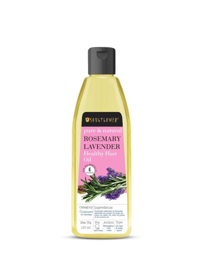 Soulflower Rosemary Lavender Hair Natural Undiluted Cold Pressed Oil, 120Ml and Soulflower Onion Biotin Shampoo Aloevera, Plant Keratin, Reetha, Shikakai & Neem - SLS & Paraben Free| 300ml - Image 3
