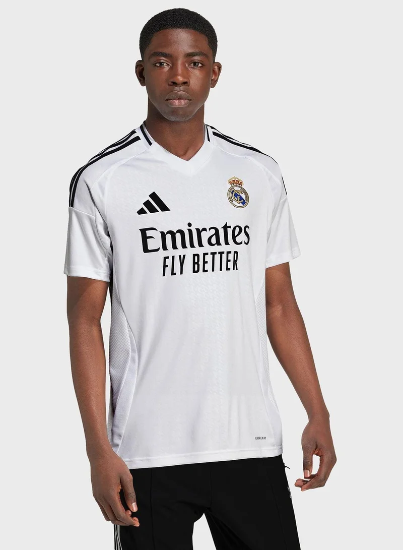 Adidas Real H Jsy White Football Jerseys For Men Xs