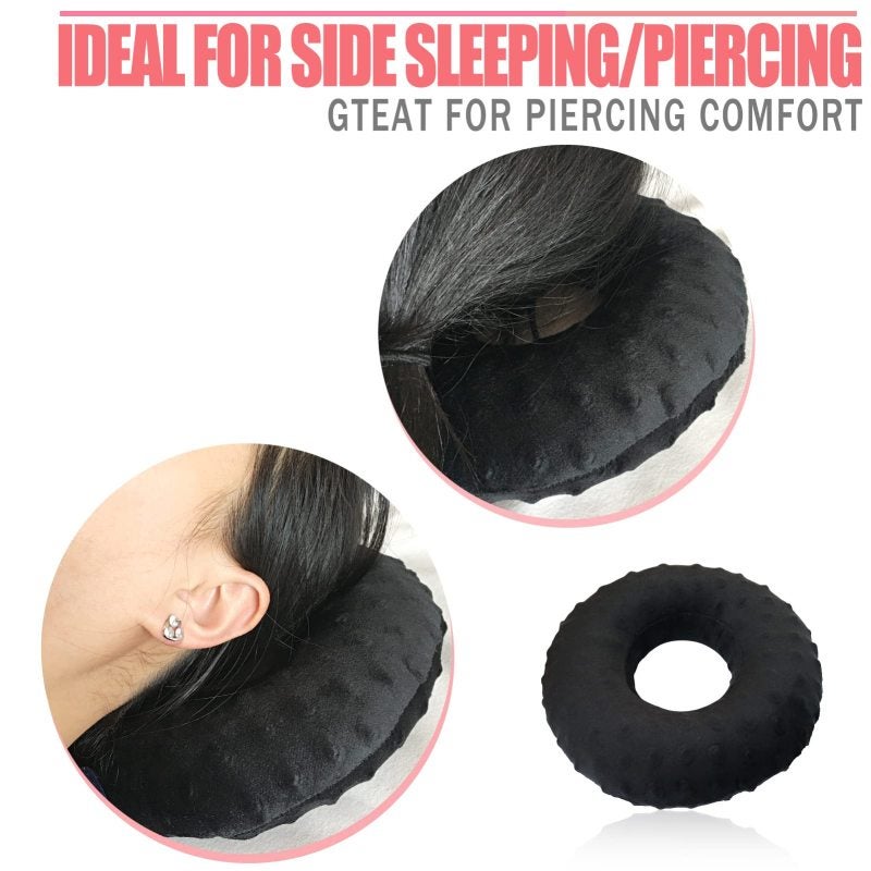 Ear Pillow Zero-Pressure Ear Cutout Design For Side Sleepers - Adjustable Firmness Memory Foam Neck Support Pillow With Healing Protection For Cartilage Piercings Tinnitus Relief For Adults - Image 5