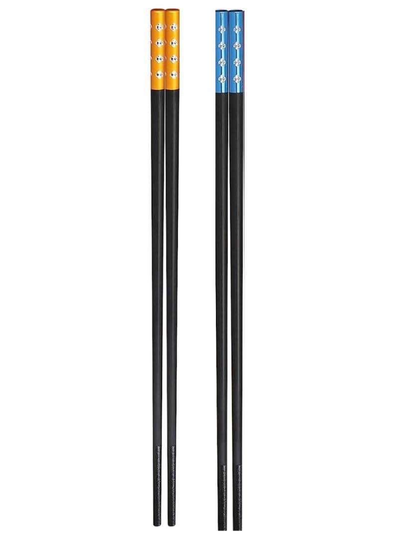 ON MART ON MART 5 Pair Alloy Reusable Chopsticks for Sushi Noodles Rice | Non Slip Chop Sticks | Dishwasher-Safe | Chinese | Japanese | Korean Food | kitchen utensils -Multicolor Chopstick Set  - Image 2