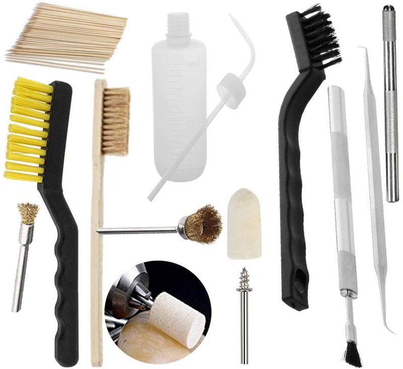DIY Crafts DIY Crafts Design No # 4, Brushes & Needles, Carb Carburetor Cleaner Cleaning Brushes Kit, Small Wire Brush - 20 Needles + (Design No # 4, Brushes & Needles)  - Image 1