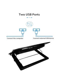 Haing HAING 15.6" Laptop Cooling Pad with Dual Silent Fans and Adjustable Stand  - Image 4