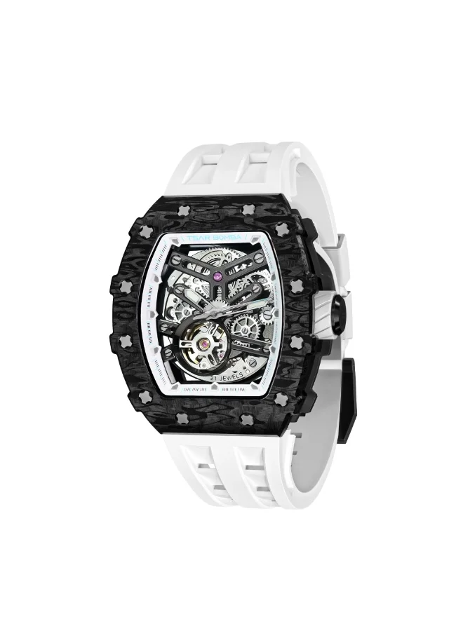 Tsar Bomba Men's Watch Automatic Skeleton Mechanism Watch Luxury Sapphire Barrel Waterproof 50 m Durable Brand Rectangular Diving Sport Military Gift Man