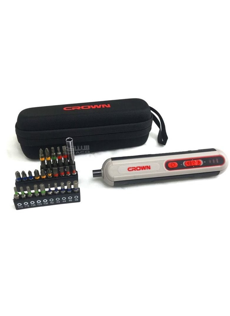Crown CORDLESS SCREWDRIVER,3.6V,1/4",260rpm,5N.m CT22053 TB 