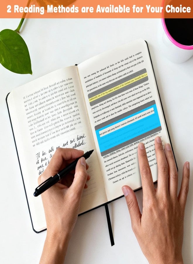 مجموعة في هوب من 16 شريطًا للقراءة الموجهة بنمطين، وشرائط قراءة ملونة/مظللة، وعلامات مرجعية، وأدوات لتتبع خطوط القراءة للأطفال/الطلاب، وأدوات دعم عسر القراءة. - Image 4
