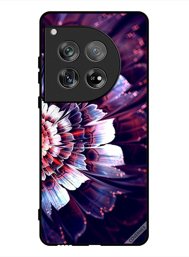 Covernex Protective Case Cover For OnePlus 12 Reflected Big Flower On Left Side - Image 1