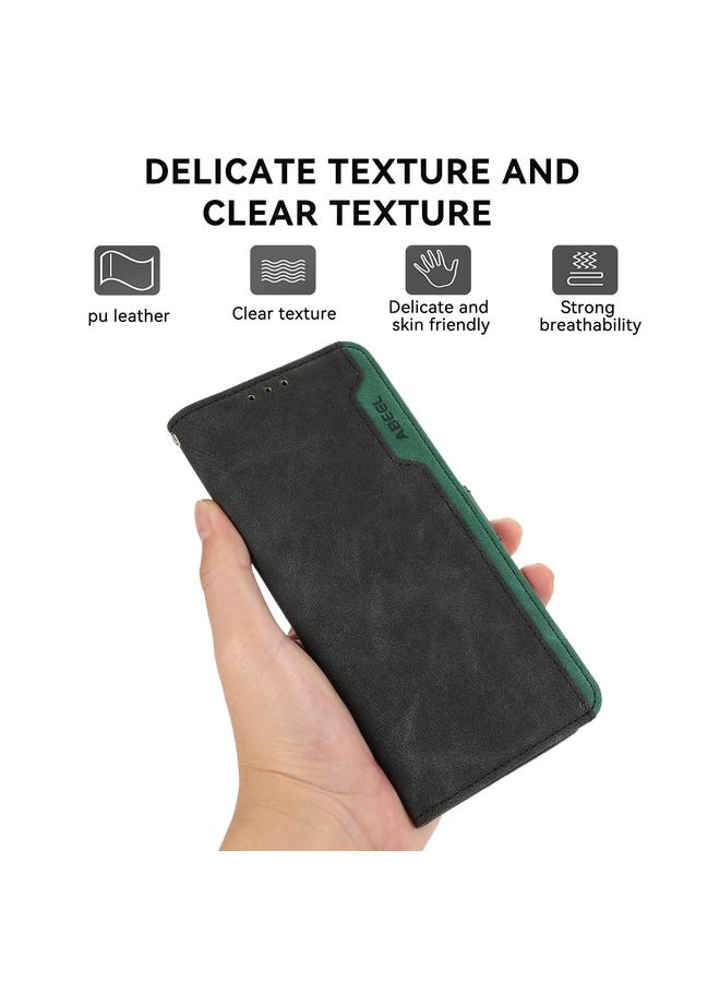 S-TOP Case For Honor 400 ABEEL Color Block Magnetic RFID Leather Phone Case - Image 4