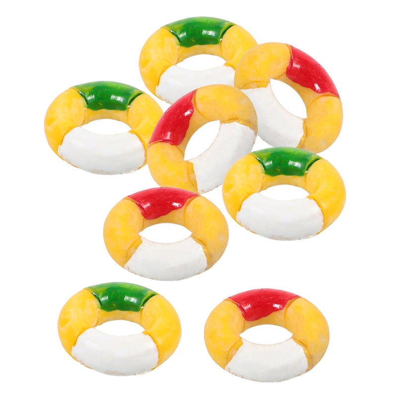 Resin Mini Swimming Rings 10Pcs Red For DIY Micro Landscape Photo Props House Decor - Image 2