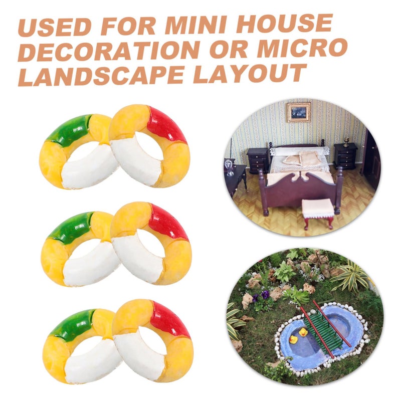 Resin Mini Swimming Rings 10Pcs Red For DIY Micro Landscape Photo Props House Decor - Image 4