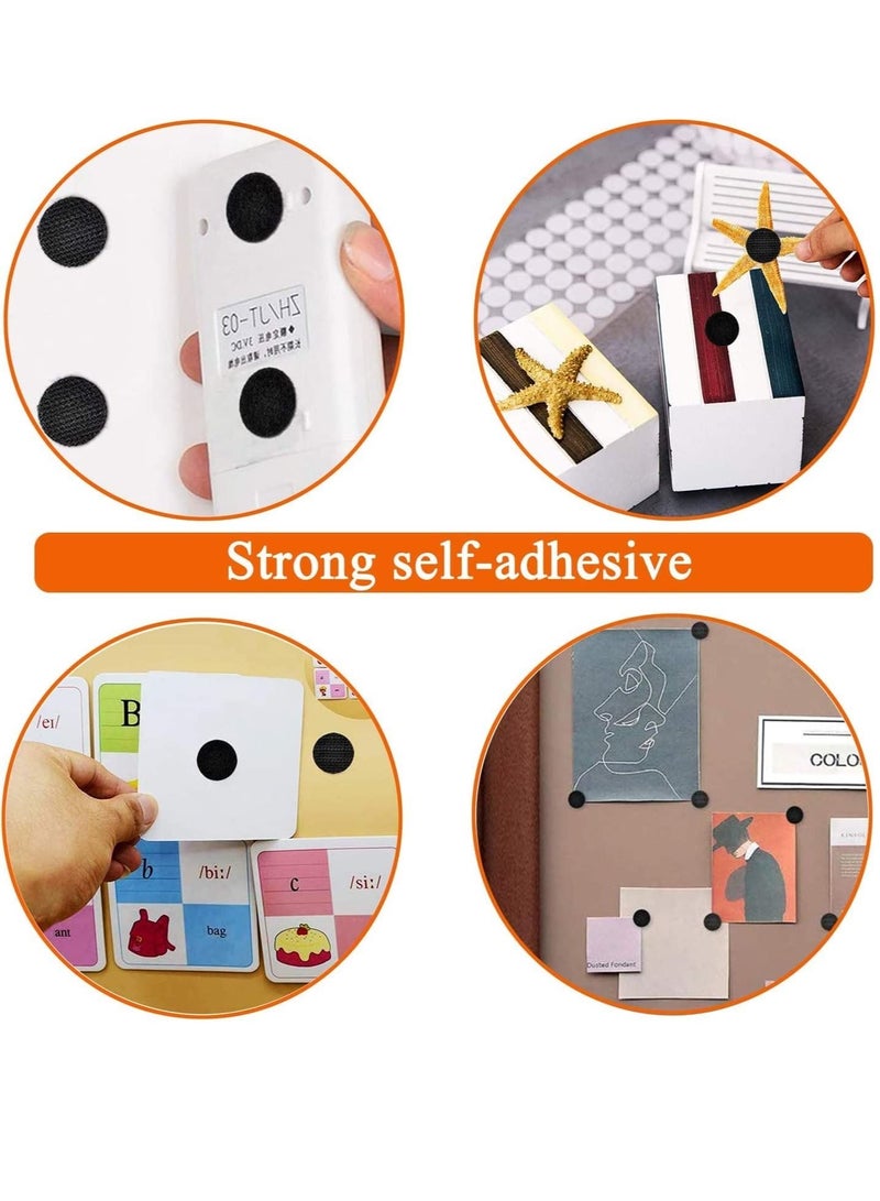 Captaintech Self Adhesive Dots Tapes Sticky Back Coins Dots with Hook and Loop Velcro Round Pads 20mm Diameter Strong Waterproof Round Dot Dots with Adhesive for Home Office School 150 Pairs Black - Image 3