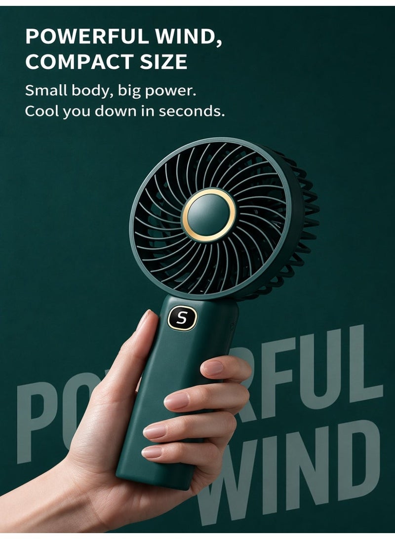 Hirospace Portable Rechargeable Hand Fan | 5 Speed Silent Mini Fan For Summer Outdoor & Home Use - Image 3