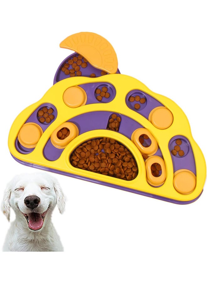 Neostyle Dog Puzzle Toys,Dog Food Puzzle Feeder Toys for IQ Training & Mental Enrichment,for Cats and Dogs (yellow+purple)  - Image 1