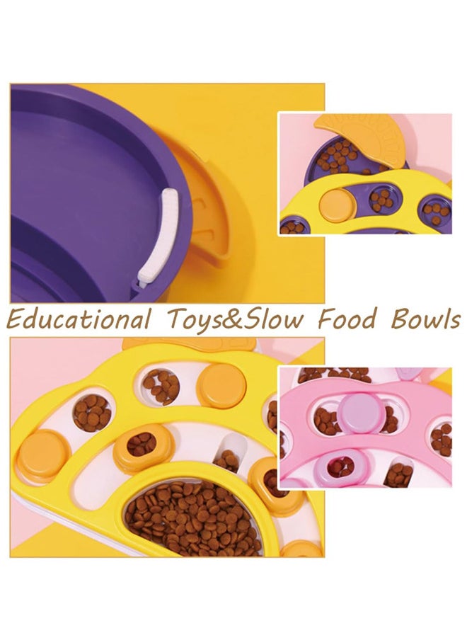 Neostyle Dog Puzzle Toys,Dog Food Puzzle Feeder Toys for IQ Training & Mental Enrichment,for Cats and Dogs (yellow+purple)  - Image 5