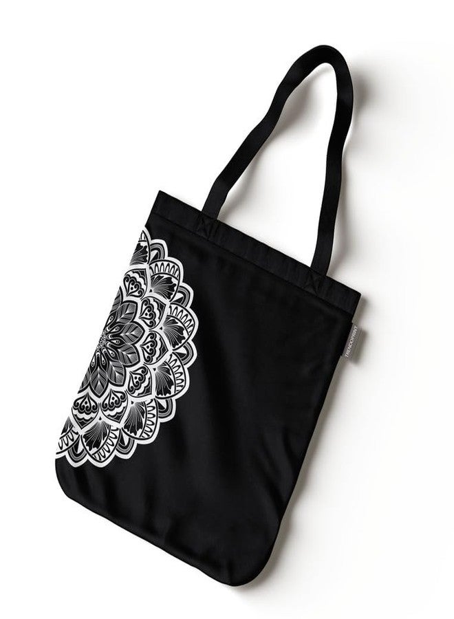 TrendoPrint Large Tote Bag for Women with Zip, Stylish Cotton Handbags, Canvas Tote Bags for College & Groceries NTBDB150 - Image 1